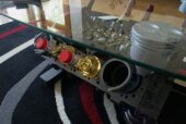 V8 Motorblock Glastisch GM Ford Motor Tisch Unikat - Bild 5