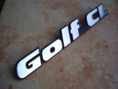 VW GOLF-2 SCHRIFTZUG "GOLF GL" FÜR HECK (CHROM) SEHR GUT ERHALTEN  - Bild 1